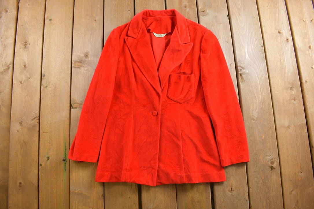 Vintage 1960s Sears Red Button Blazer Coat