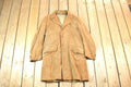 Vintage 1960s Leather Suede Western Style Button Up Long Jacket Made In USA
