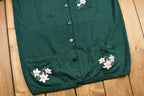 Vintage 1980s Floral Graphic Button Up Sweatshirt