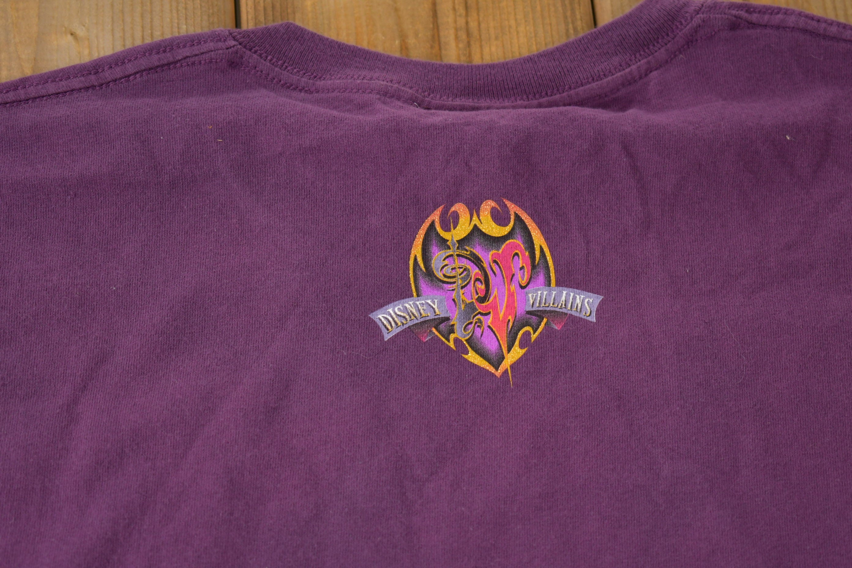 Vintage 1990s Walt Disney World Maleficent Disney Villains Graphic T-Shirt Size XL