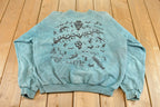 Vintage 1990s Dagoli Native American Art Graphic Crewneck Sweatshirt Men's M /