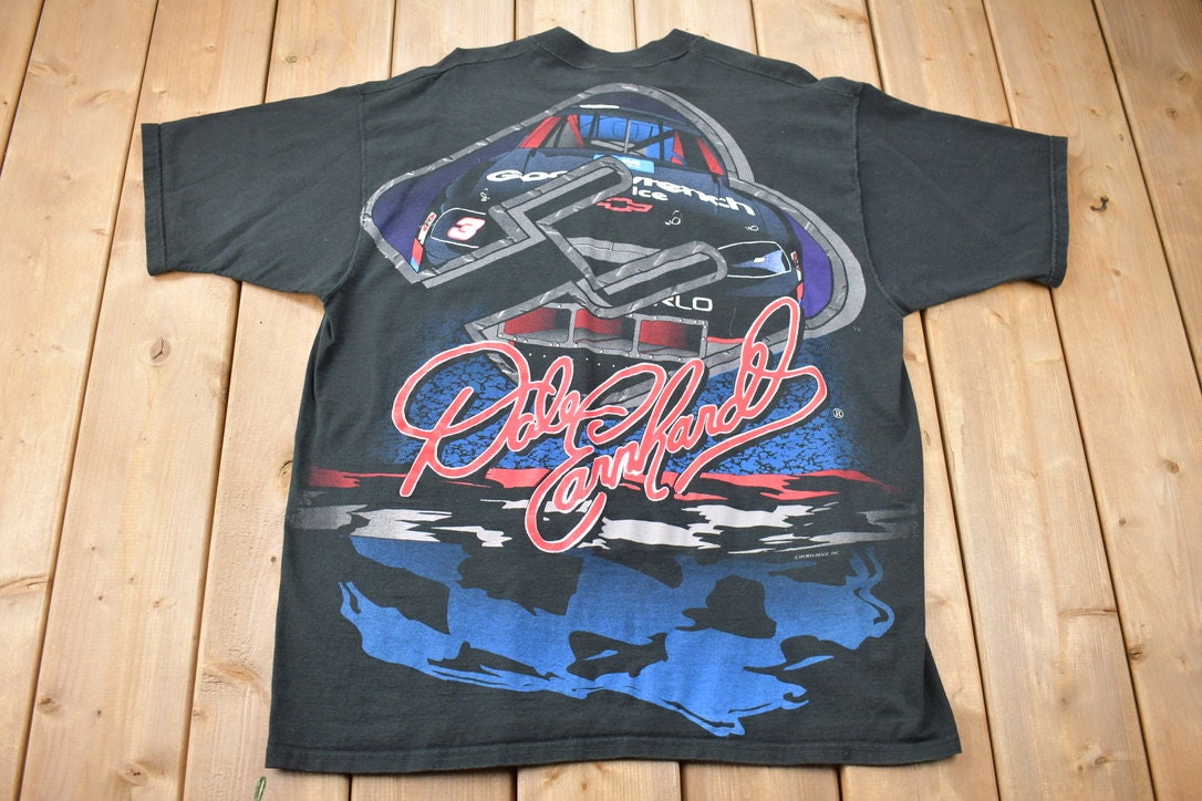 Vintage 1990s Dale Earnhardt The Man NASCAR All Over Print T-Shirt