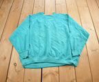 Vintage 1990s Tultex Teal Crewneck Sweatshirt Made In USA