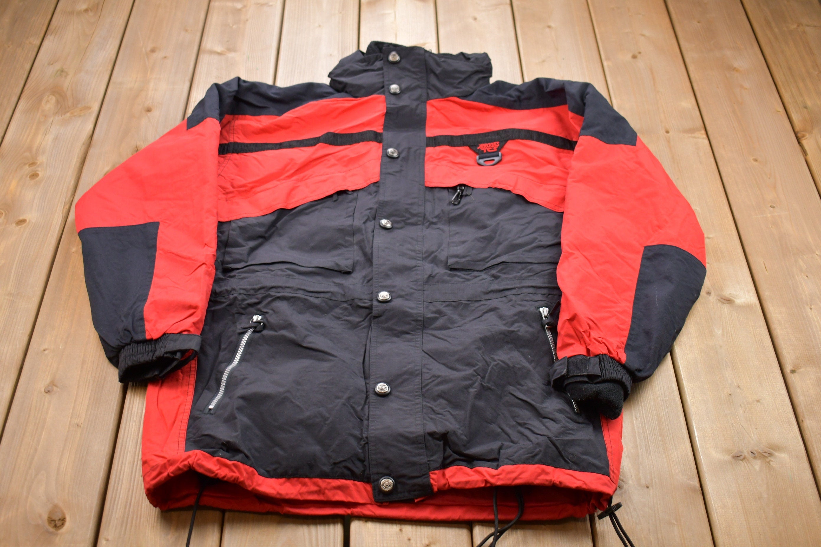 Vintage 1990s Brooks Color Block Puffer Jacket