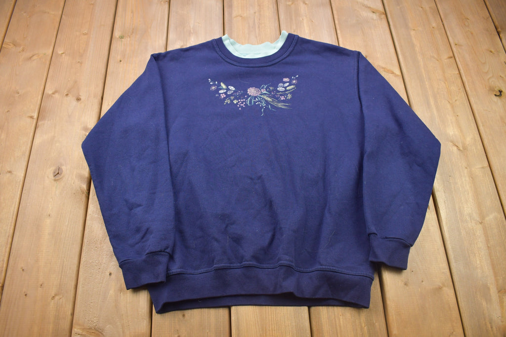 Vintage 1990s Northern Reflections Floral Crewneck Sweatshirt
