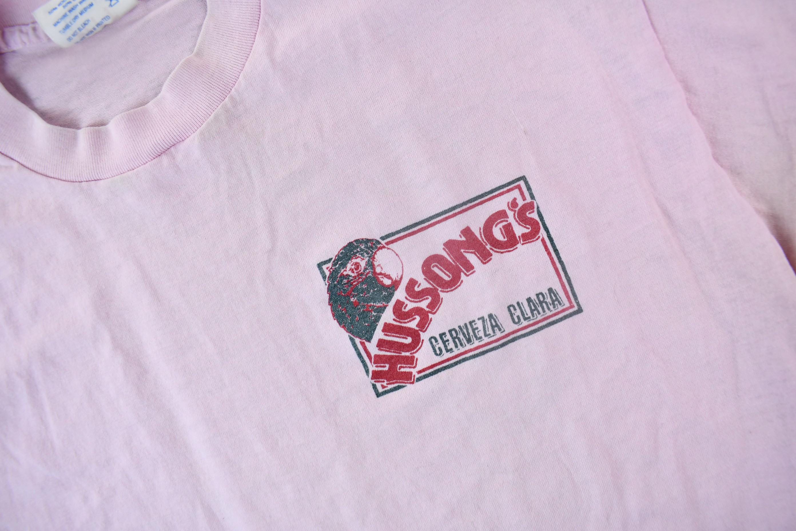 Vintage 1990s Hussong's Cerveza Clara Rosarito Mexico Graphic T-Shirt Made In USA