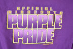 Vintage 1998 Minnesota Purple Pride Graphic Print NFL Crewneck Sweatshirt Men's L