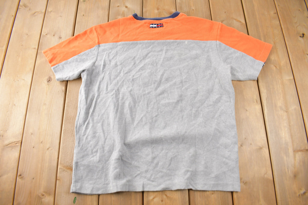 Vintage 1990s Tommy Hilfiger Tommy Jeans Heavy Weight V Neck Shirt Size L