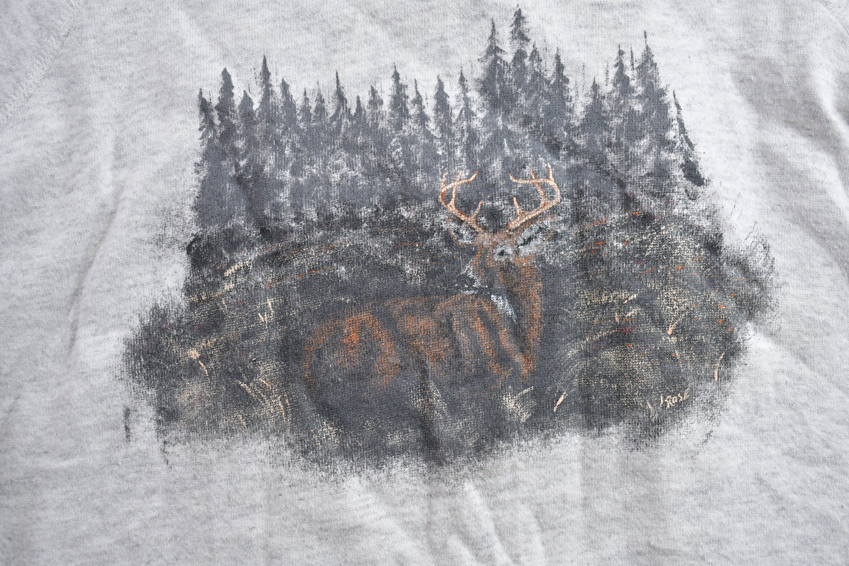 Vintage 1990s Lee Kids Deer Graphic Crewneck
