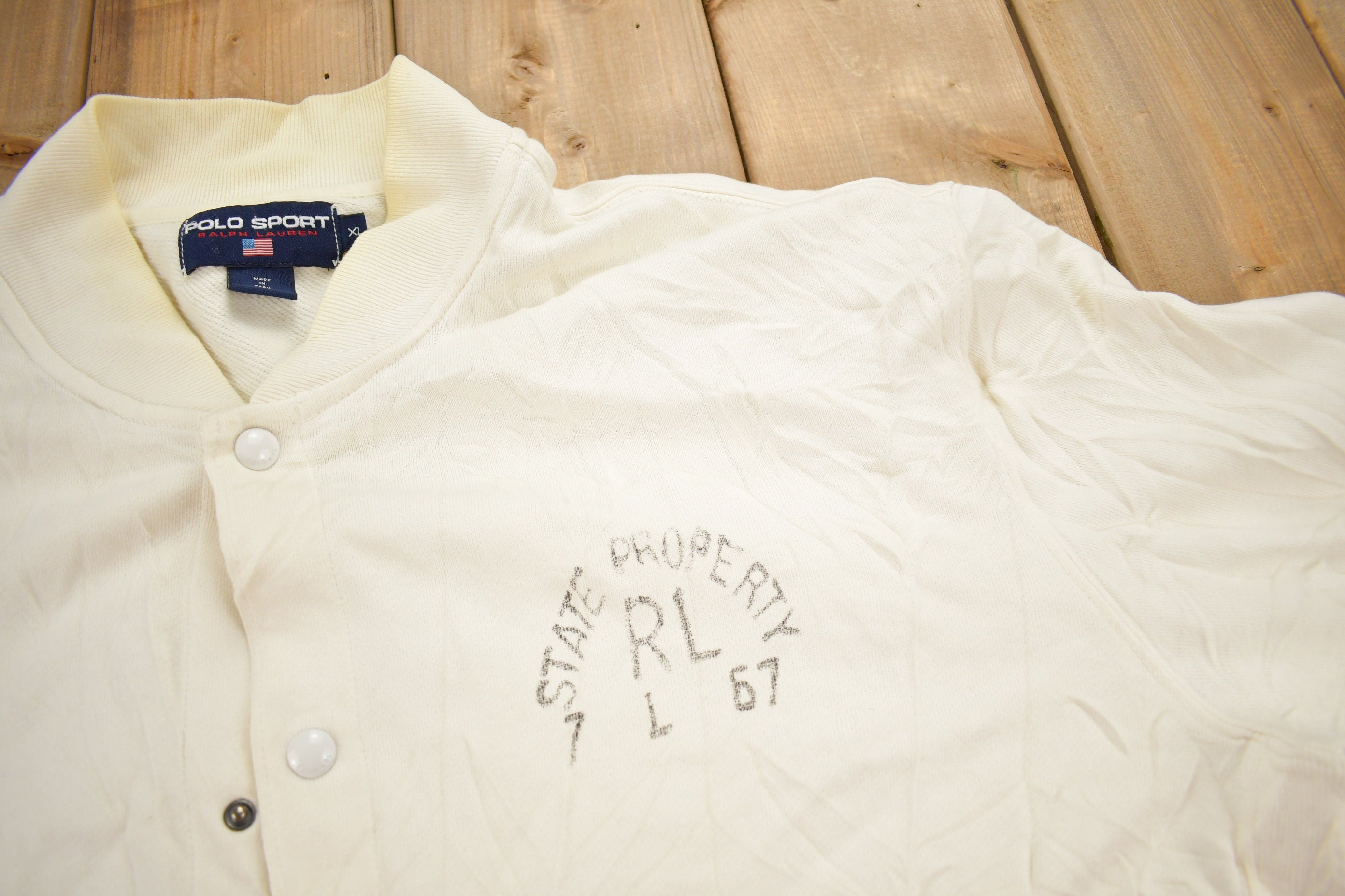 Vintage 1990s Polo Sport Ralph Lauren Snap Button Sweatshirt
