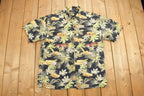 Vintage 1990s Floral Hawaiian Button Up Shirt