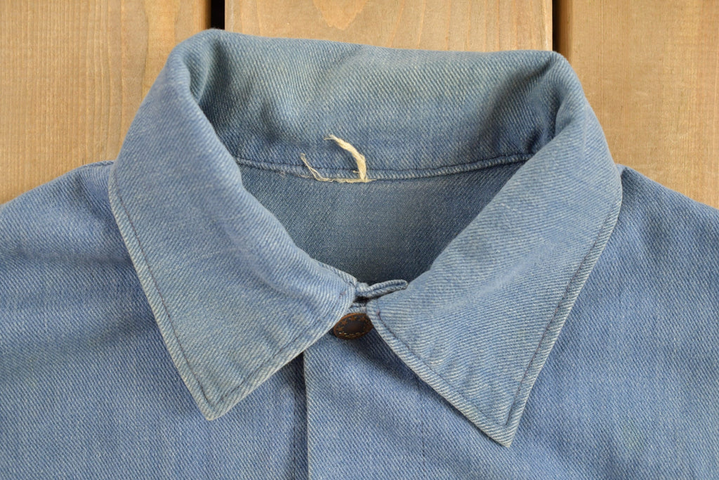 Vintage 1960s Denim Native American Themed Jacket /
