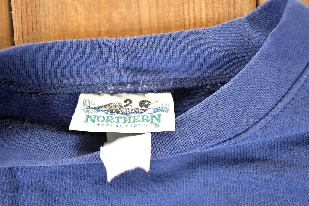 Vintage 1990s Northern Reflections Flower Glass Cute Cartoon Crewneck Sweatshirt Women's L / Made In USA / 90s Destination Sweater