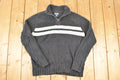 Vintage 1990s Polo Jeans Company Quarter Zip Cable Knit Collared Sweater Men's M