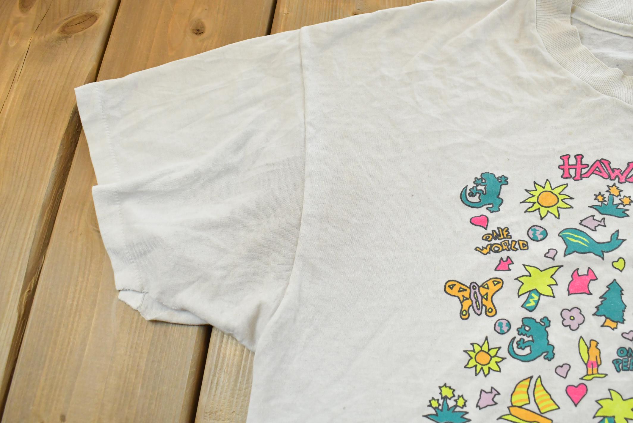 Vintage 1990s Hanes Hawaii Souvenir Graphic T-Shirt Men's L