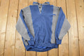 Vintage 1990s Apparel Zone Quarter Button Collared Crewneck Sweatshirt