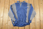 Vintage 1990s Apparel Zone Quarter Button Collared Crewneck Sweatshirt
