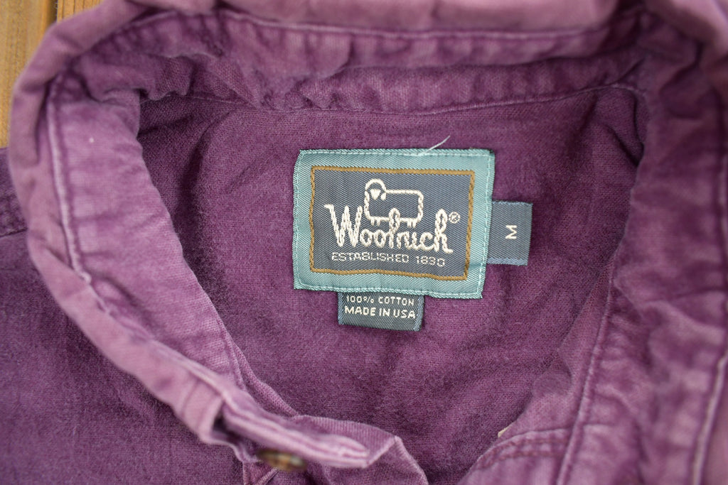 Vintage 1990s Blank Purple Woolrich Button Up Shirt
