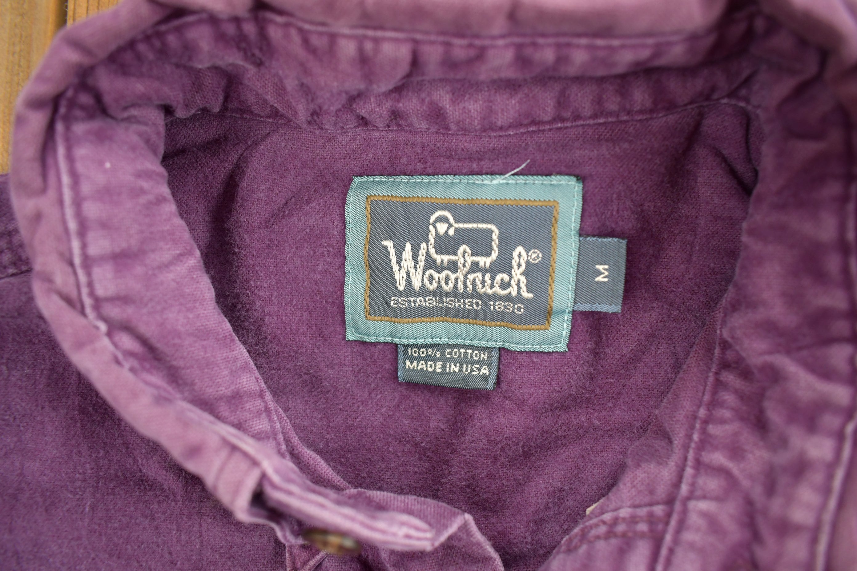 Vintage 1990s Blank Purple Woolrich Button Up Shirt