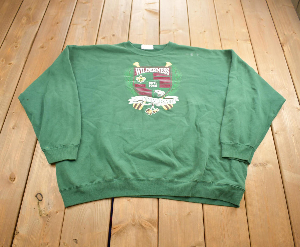 Vintage 1990s Wilderness 50th Anniversary Lee Heavyweight Crewneck Sweatshirt Made In USA