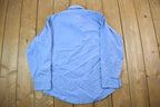 Vintage 1990s Blank Blue Button Up Shirt