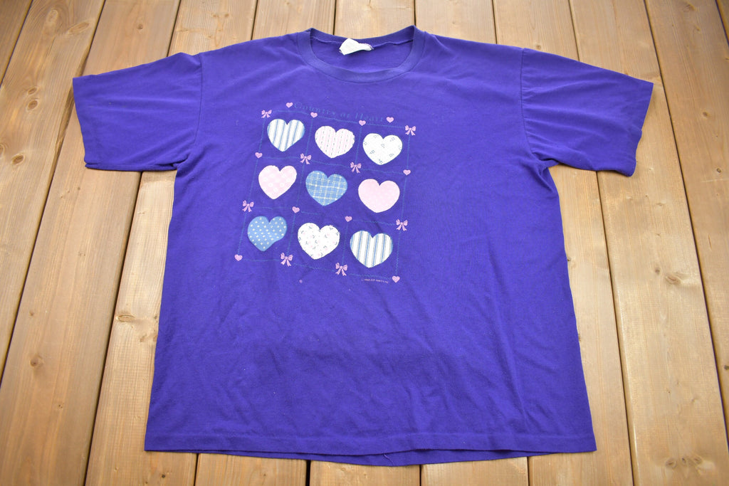 Vintage 1990 Cute Heart Pattern Graphic Grandma T-Shirt