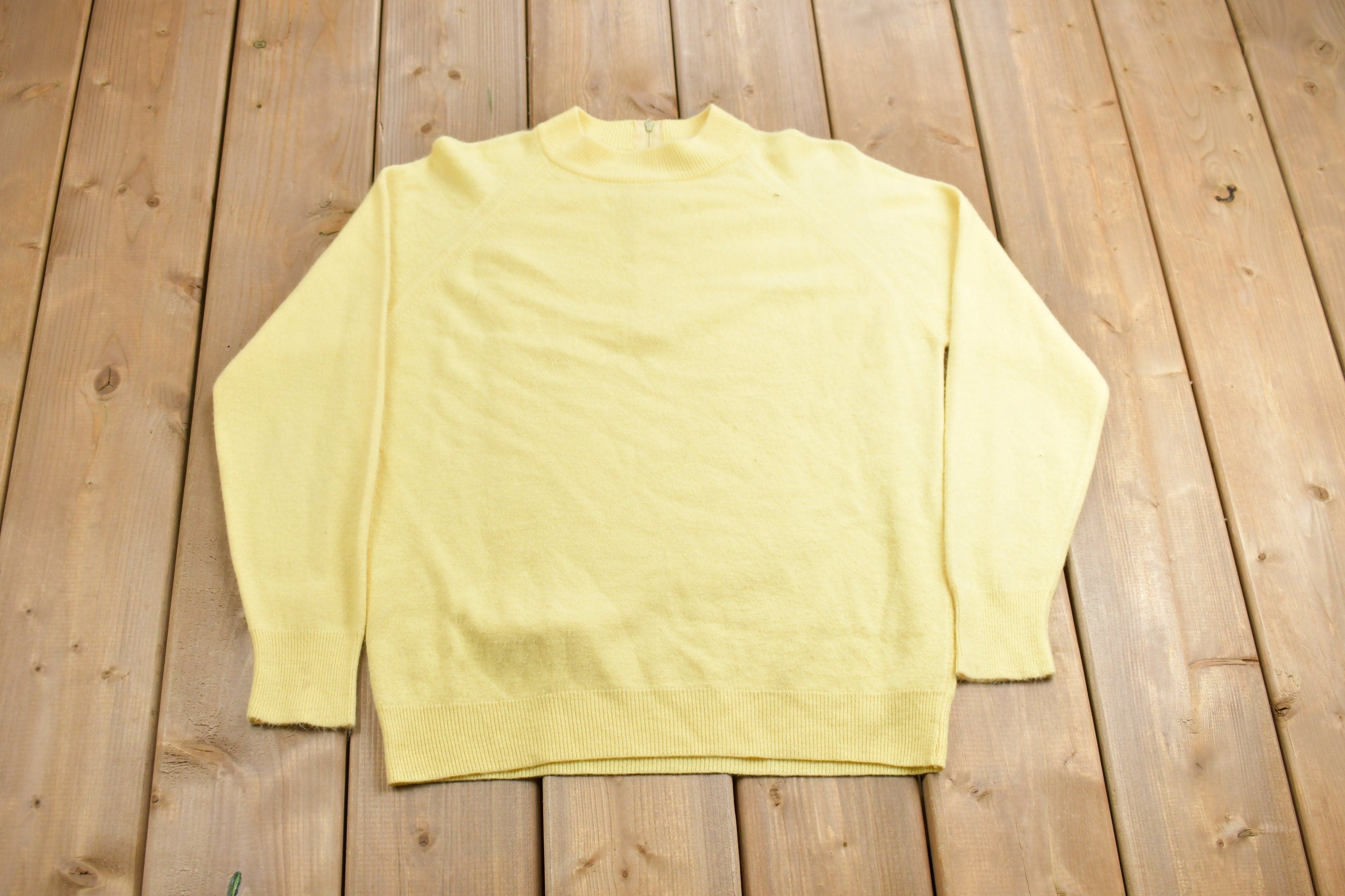 Vintage 1990s Designers Originals Blank Quarter Zip Sweatshirt  90s Knit  Made In USA  Essential  Streetwear  90s Blank  Vintage Knit