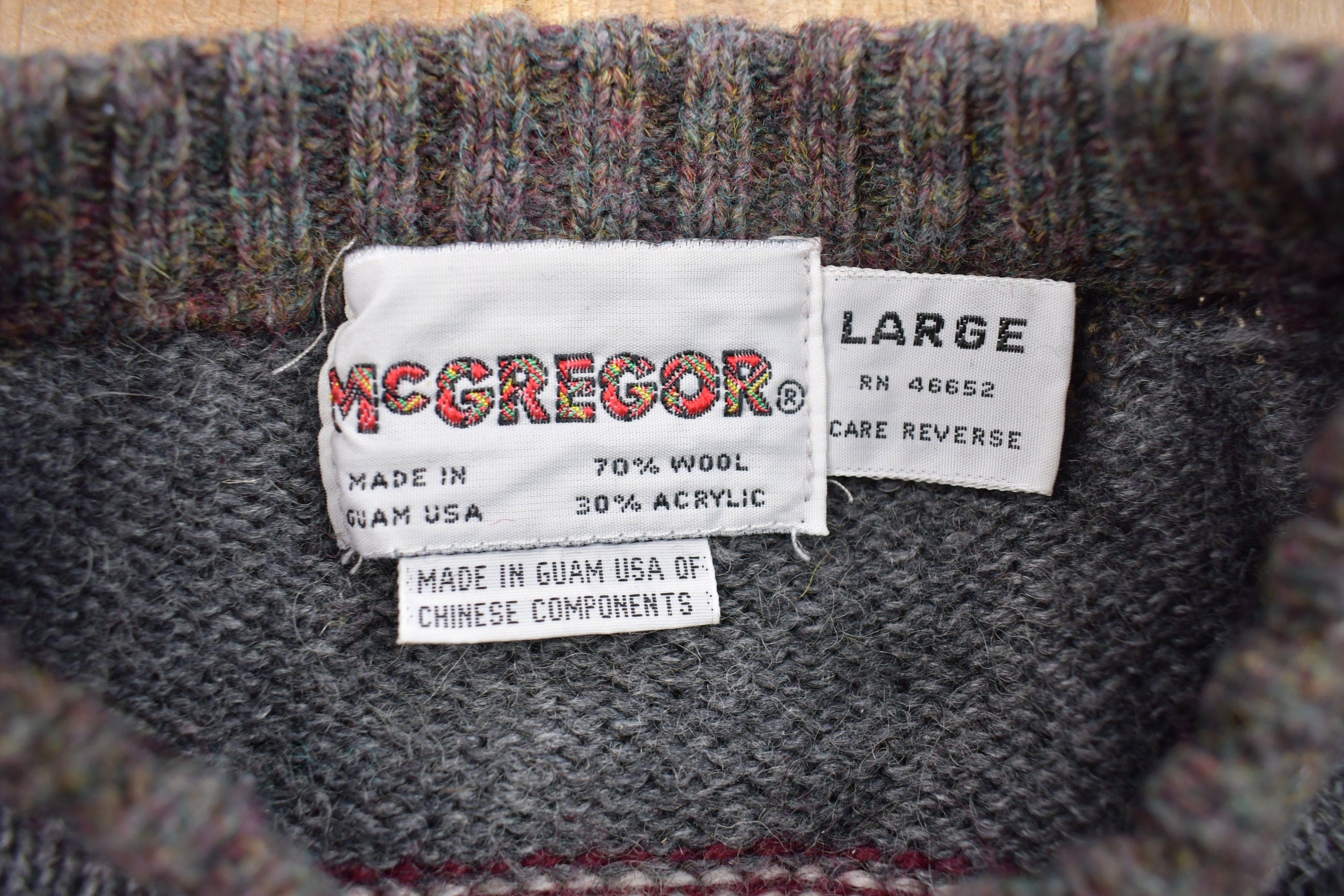 Vintage 1990s McGregor Knitted Crewneck Sweater