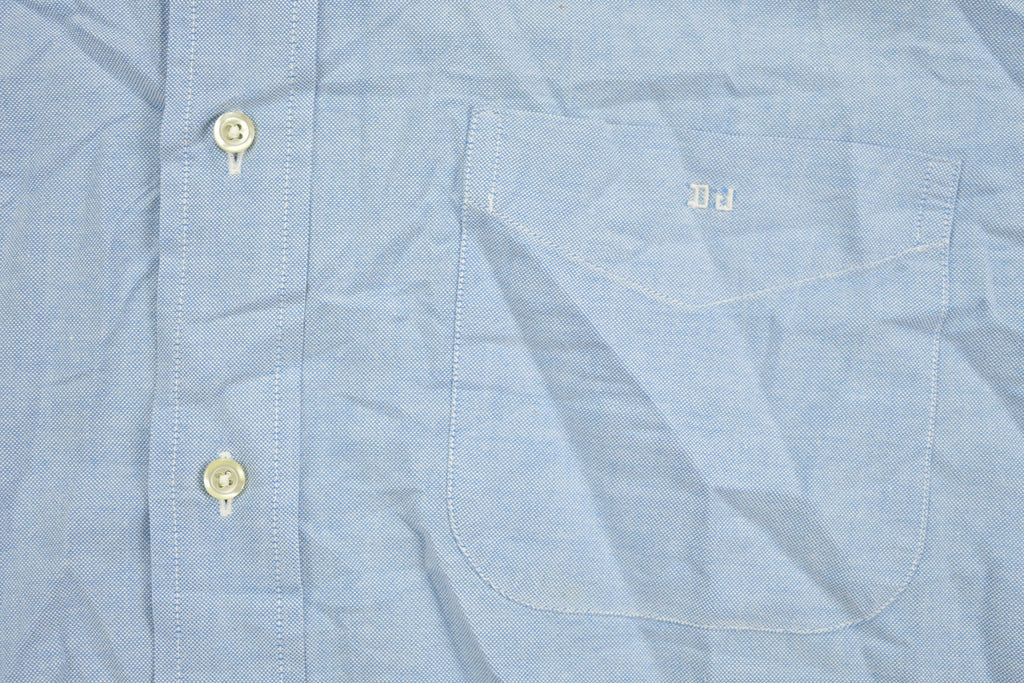 Vintage 1990s Brooks Brothers Blue Button Up Short Sleeve Shirt