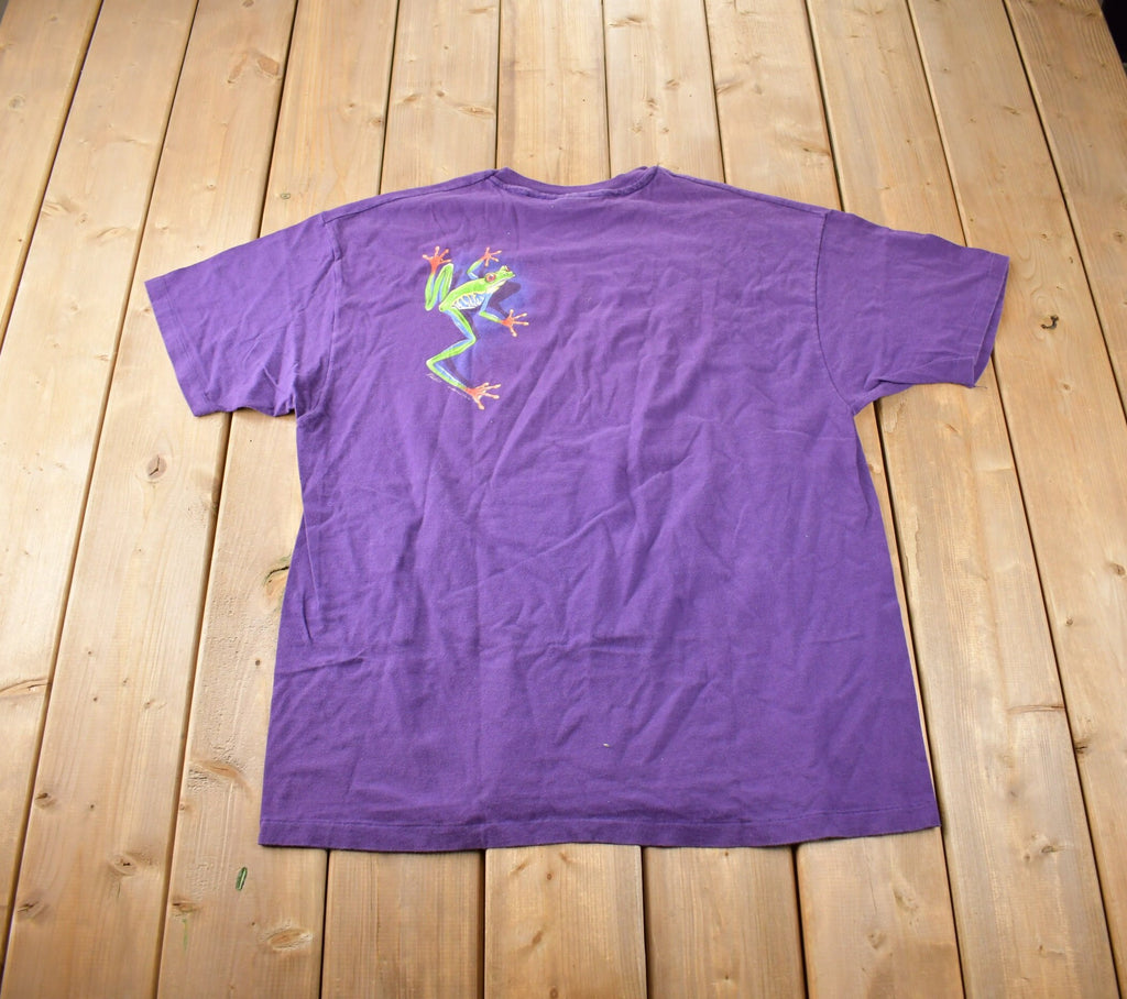 Vintage 1990s Tree Frog Theme Single Stitch Graphic T-Shirt Made In USA Size XL