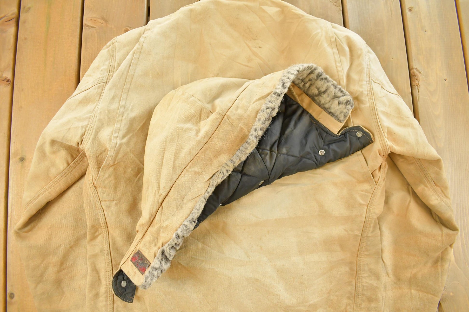 Vintage 1990s Carhartt Blanket Lined Detroit Jacket Men's Large