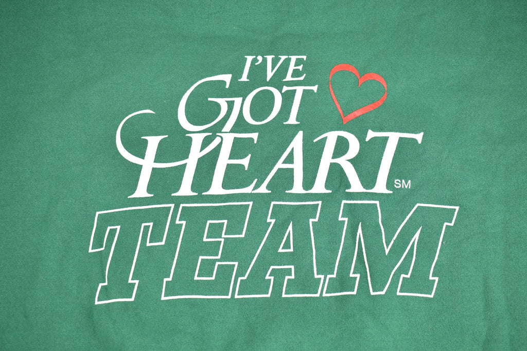 Vintage 1990s I Got Heart Team Graphic Crewneck Sweatshirt