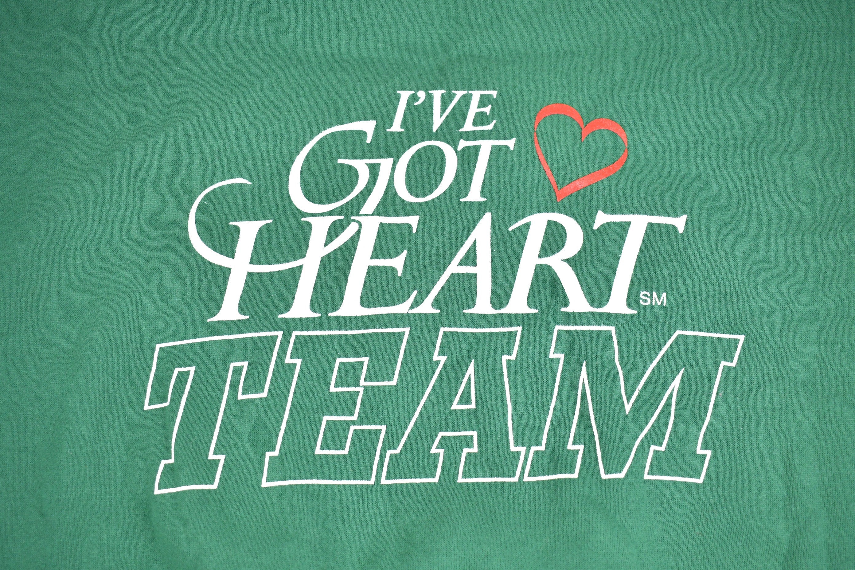 Vintage 1990s I Got Heart Team Graphic Crewneck Sweatshirt