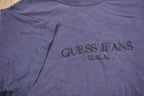 Vintage 1990s Guess Jeans USA Embroidered T Shirt