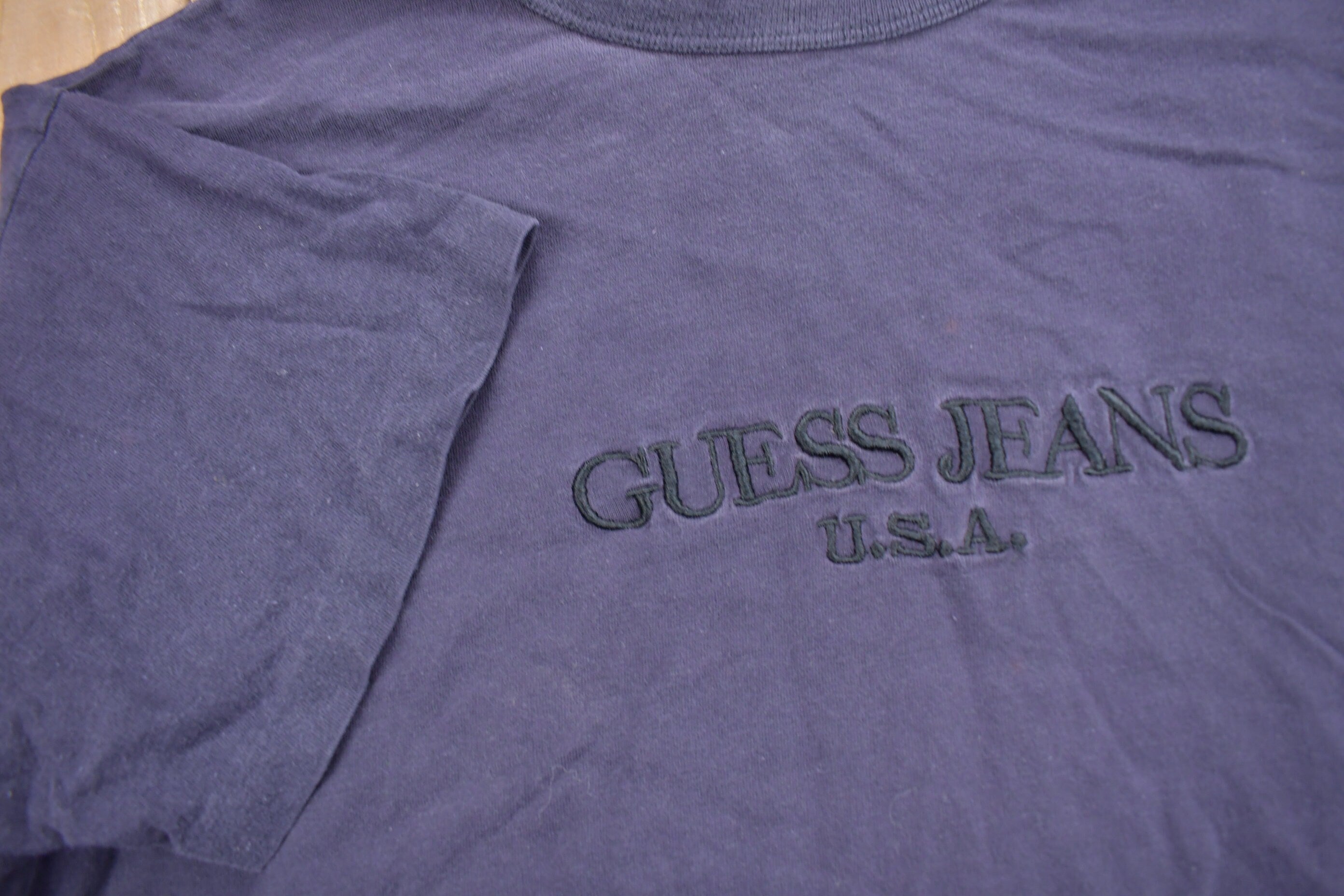 Vintage 1990s Guess Jeans USA Embroidered T Shirt