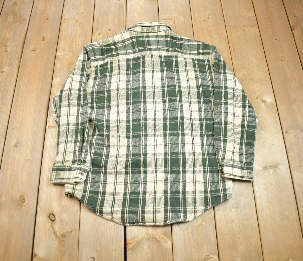 Vintage 1990s St. Johns Bay Plaid Flannel Button Traditional Up Shirt