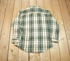 Vintage 1990s St. Johns Bay Plaid Flannel Button Traditional Up Shirt