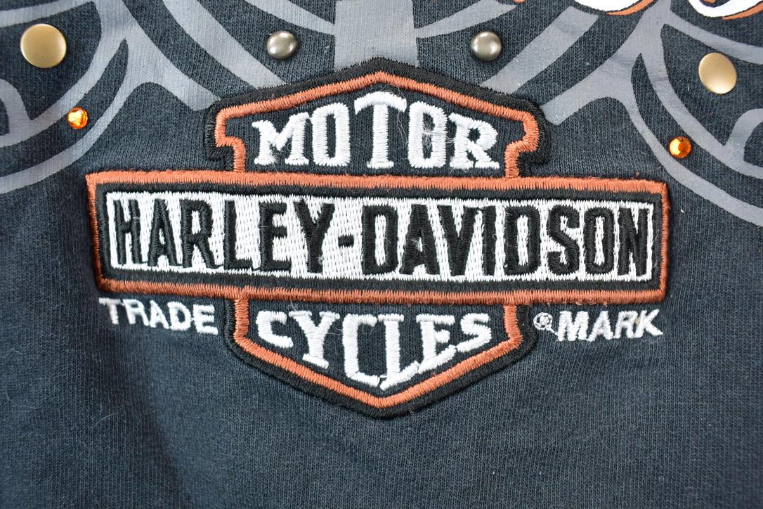Vintage 1990s Harley Davidson Embroidered Bergdale Graphic Hoodie