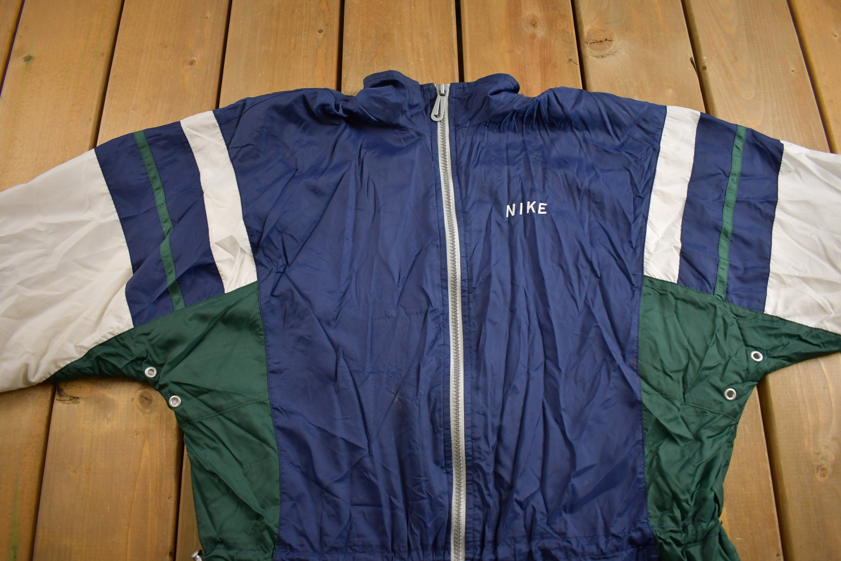 Vintage 1990s Nike Women's Windbreaker Track Suit Size M (8-10)