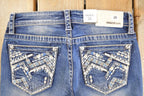 Vintage Deadstock Y2K Grace In LA Bedazzled Bootcut Low Rise Jeans Women's Size 26 x 32