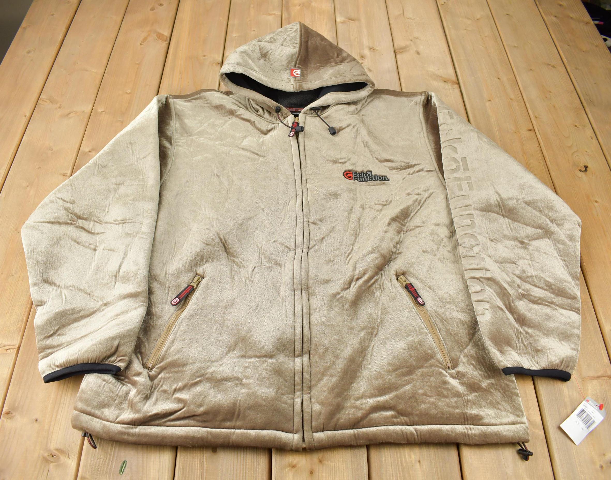 Vintage Deadstock Y2K Ecko Function Velour Hooded Jacket Size 2XL NWT