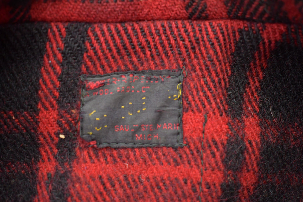 Vintage 1980s Buffalo Plaid Wool Jacket