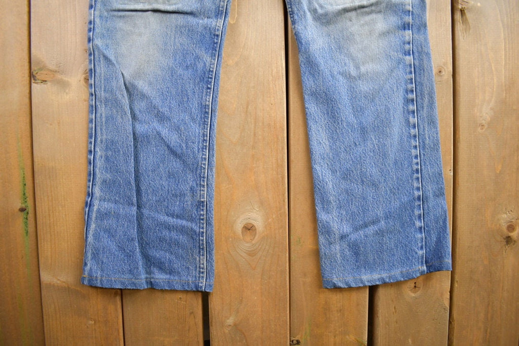 Vintage 1980s Distressed Lee Denim Jeans Made In USA Size 34x30