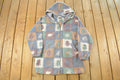 Vintage 1990s G4000 Trees Nature All Over Print Full Zip Fleece Sweater Jacket Women's L