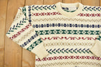 Vintage 1990s Lord Jeff Patterned Crewneck Sweater