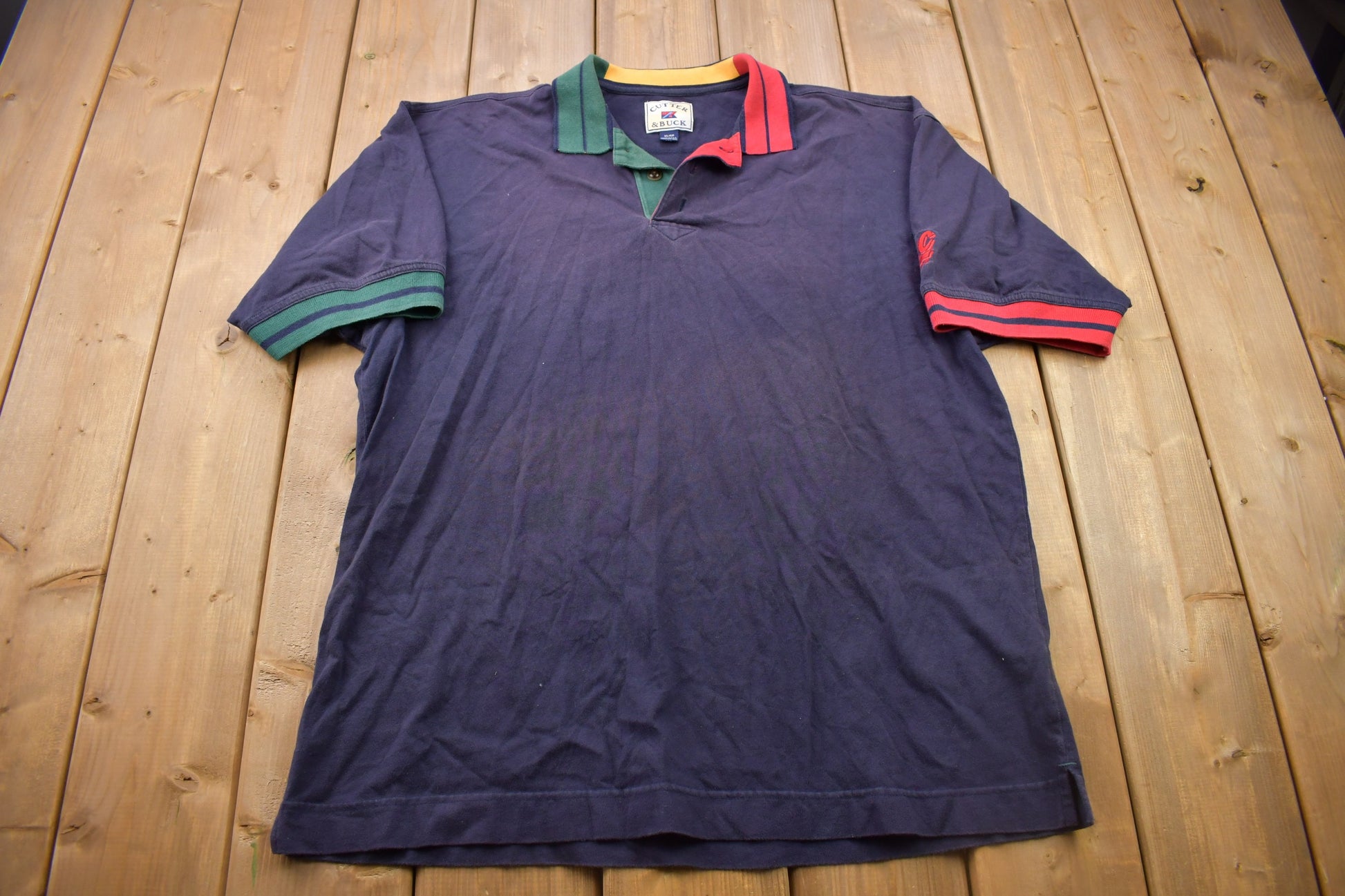 Vintage 1990s Cutter & Buck Collared Shirt / 90s Polo Shirt / Made In USA / Essential / Streetwear / 90s