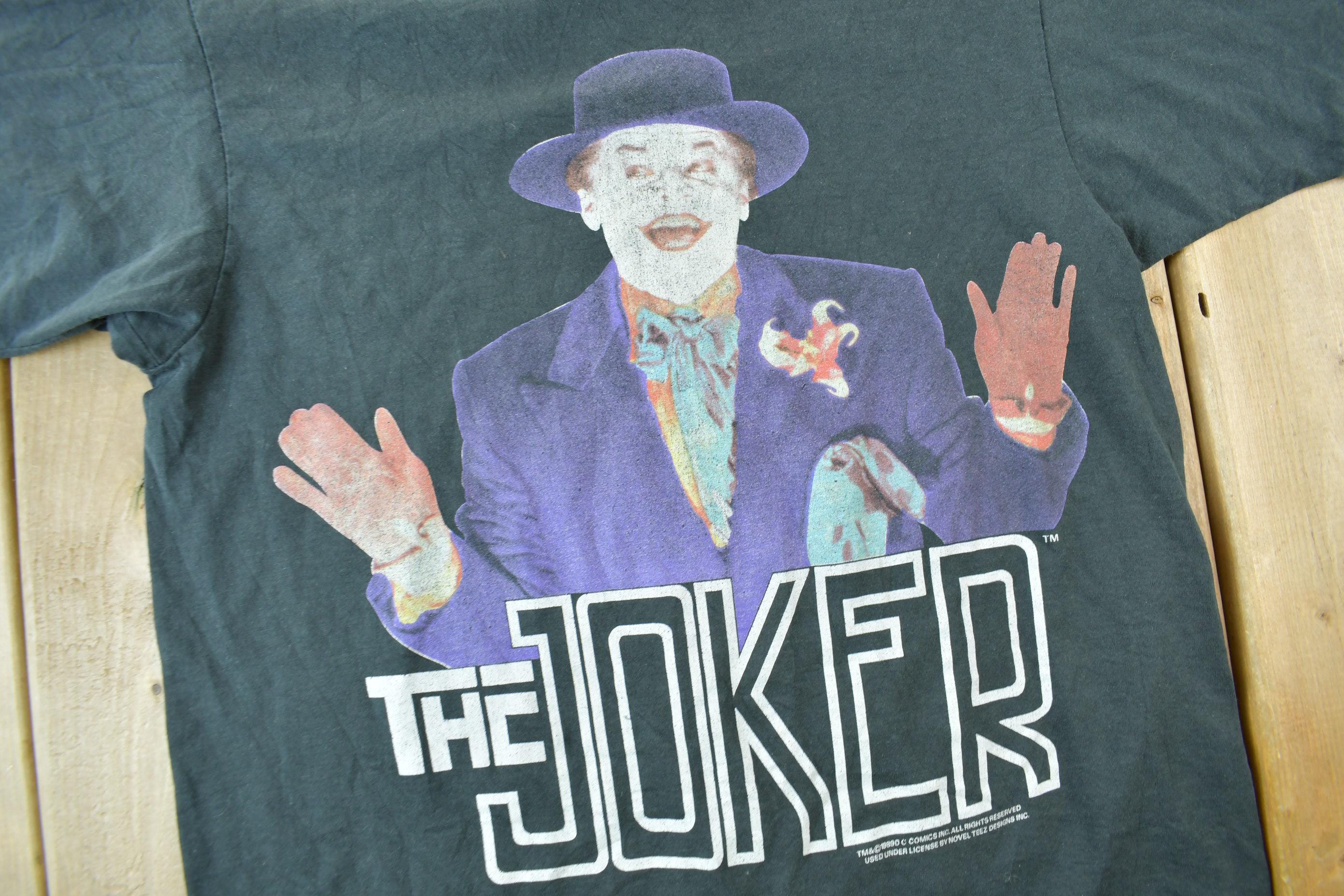 Vintage 1989 Jack Nicholson Joker DC Comics Batman Promo T-Shirt /