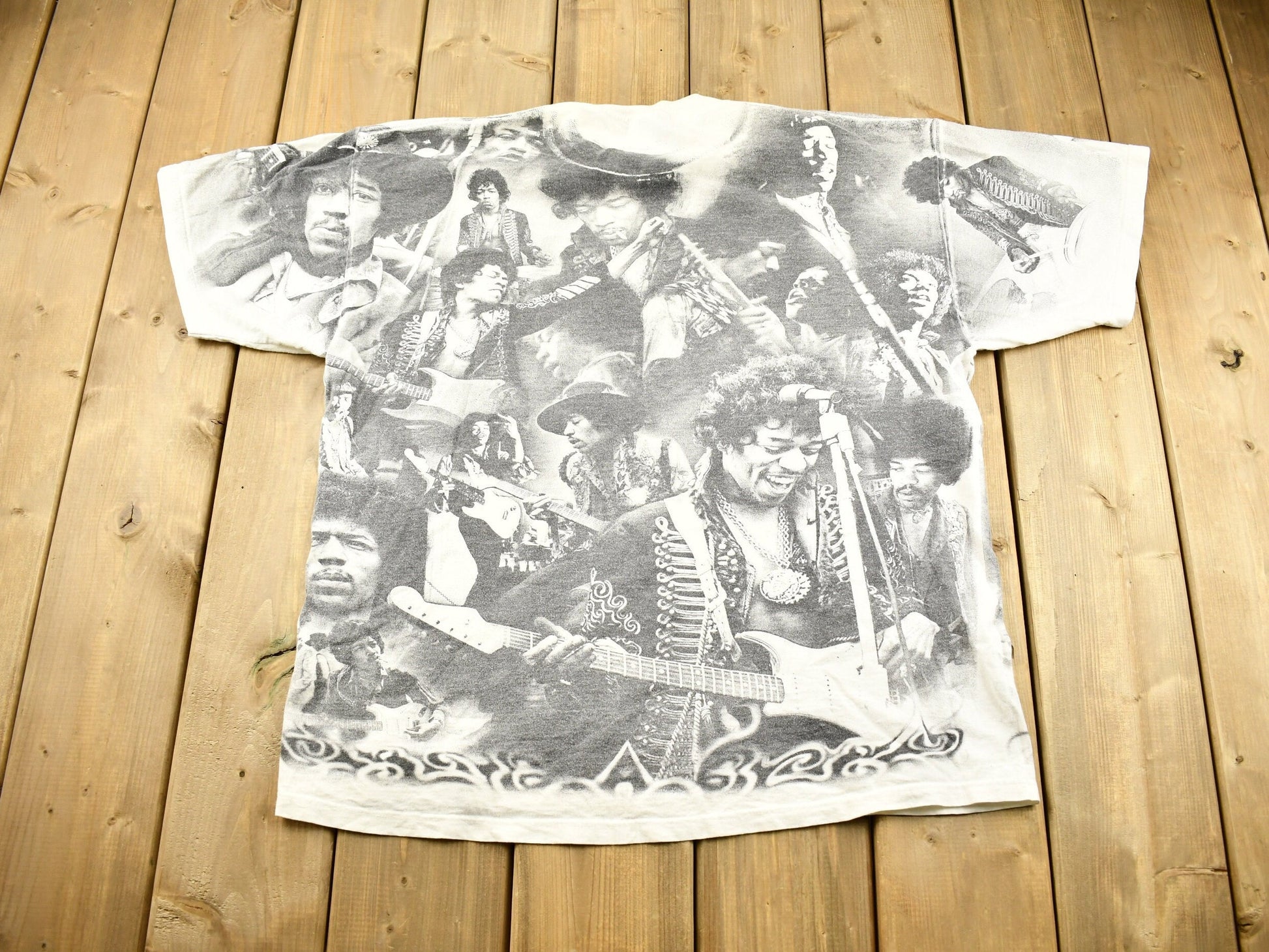 Vintage 1996 Jimi Hendrix All Over Print Band T-shirt