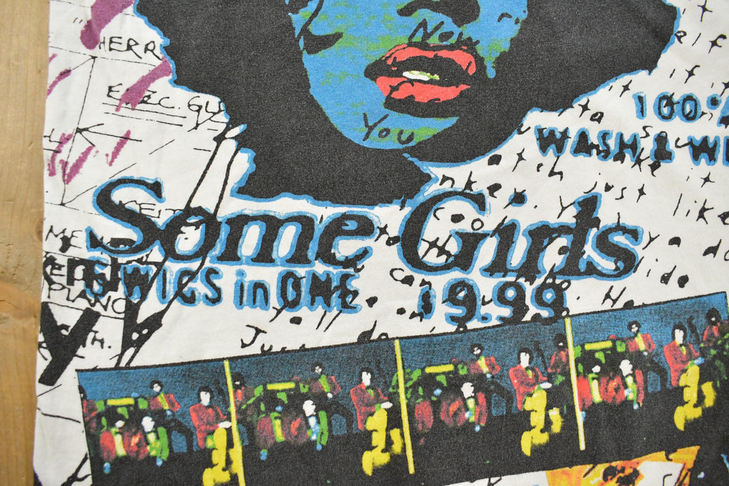 Vintage 1994 Rolling Stones Some Girls Tour All Over Print T-Shirt Men's XL