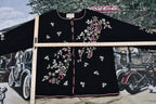 Vintage 1990s Floral Knit Cardigan Button Up Sweater